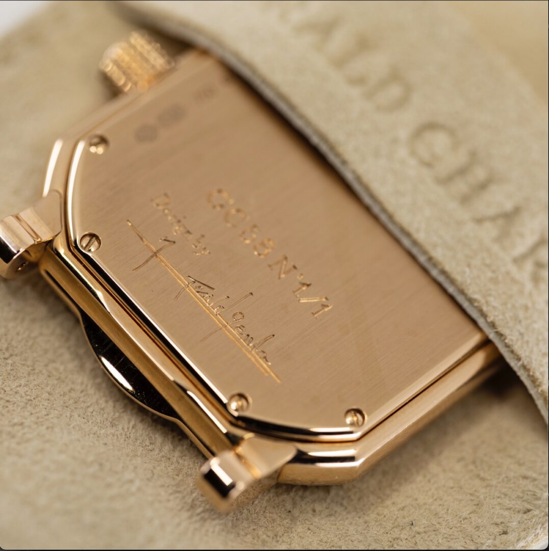 Mr. Genta's signature engraved on the case back