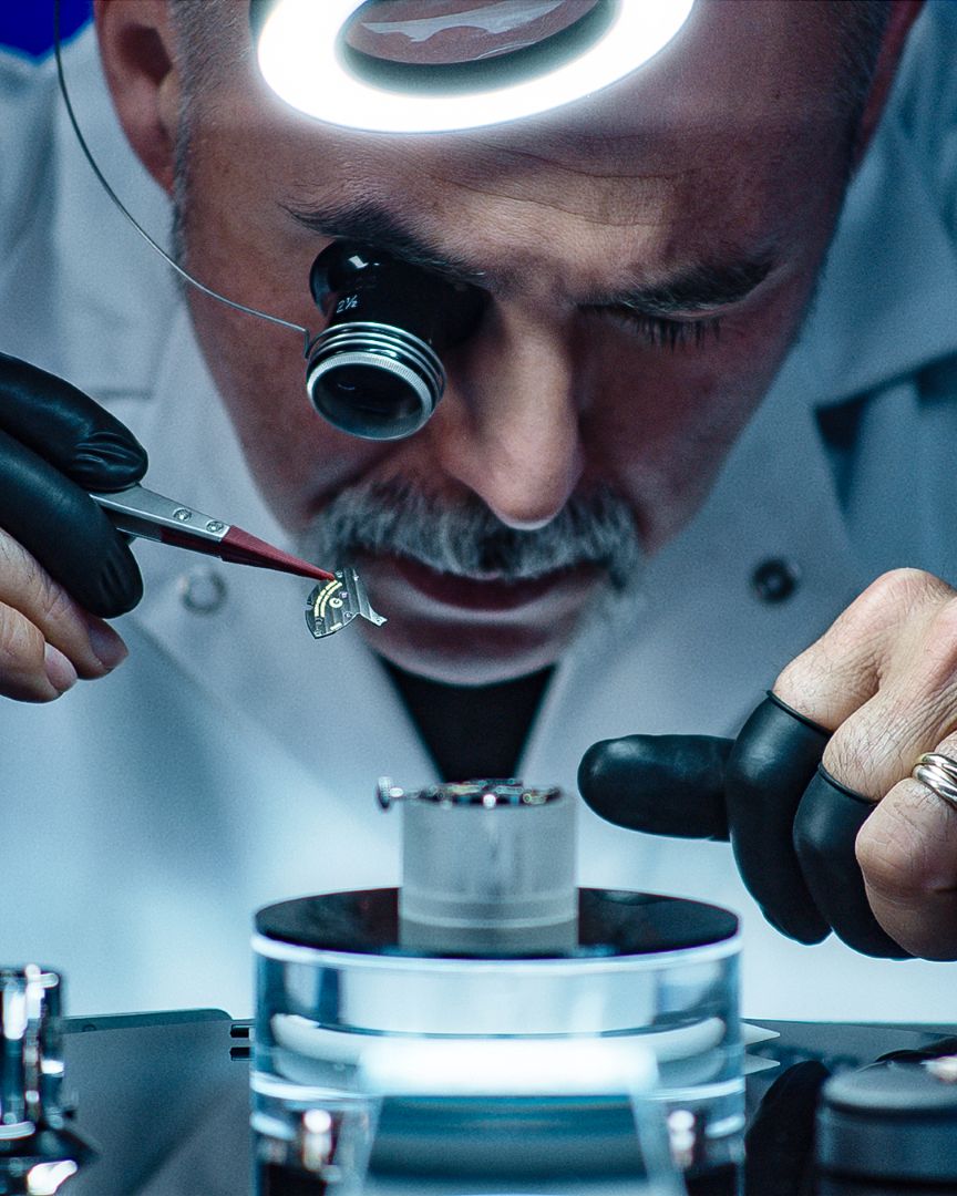 The art of watchmaking, where each component is assembled by expert hands